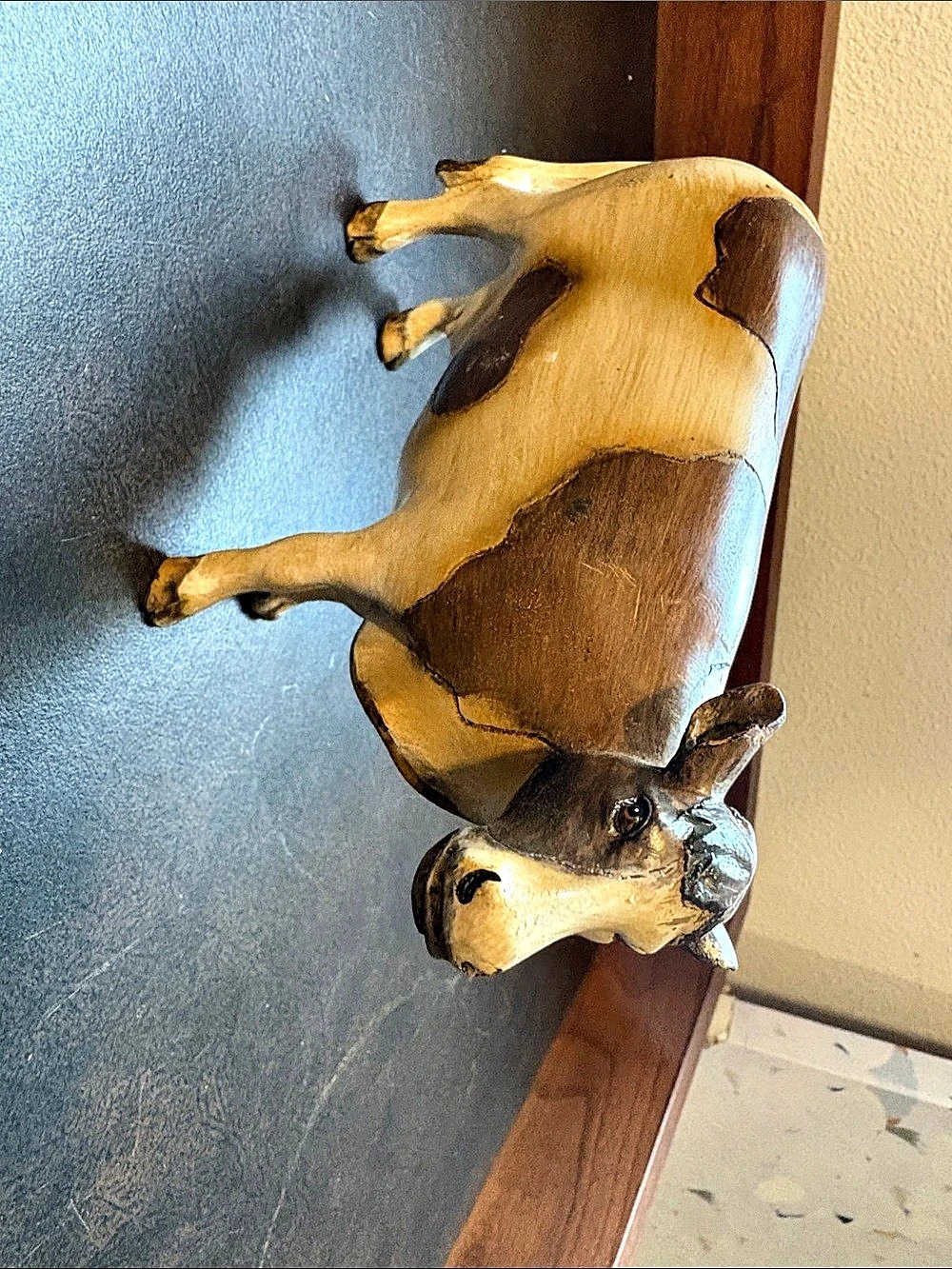 Handcrafted Cow Brown & Tan Cow Farm Decor Figurine